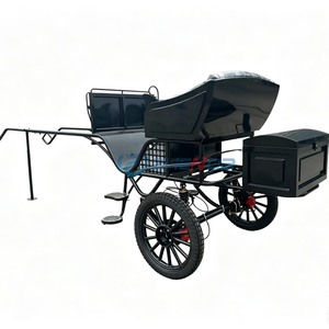 Usine vendant des buggies à deux roues noirs rétro, chariot de tourisme dessiné à la main, transport spécial. - Product Image 1
