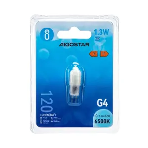 Lámpara LED G4 1.3W blanco lechoso, ideal para iluminación decorativa en espacios reducidos y aplicaciones en muebles. - Product Image 2