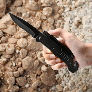 มีดพับยุทธวิธีเกรดอุตสาหกรรม APEX ทำจากสแตนเลส ใบมีดเปลี่ยนเร็ว ด้ามจับอะลูมิเนียมสีดำ สำหรับกิจกรรมกลางแจ้งและล่าสัตว์ - Product Image 3