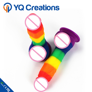 Indossabile Strap-on Arcobaleno aspirazione Del Pene grande dildo morbido realistico giocattoli del sesso per gli uomini e le donne - Product Image 4