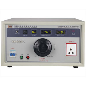 เครื่องทดสอบกระแสไฟรั่วไหล Rek RK2675E หม้อแปลงไฟฟ้า ความจุ 5000VA, แรงดัน 0-250V, กระแสไฟ 0-20mA, ความแม่นยำ 5% - Product Image 1