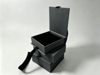 Boîte à bijoux en carton ondulé avec logo personnalisé, dernière génération, revêtement UV, emballage en papier recyclable, doublure en éponge, couleurs CMYK/PMS