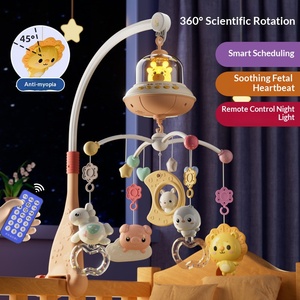 360 Rotation Plastic Baby Cot Musical Infant Bed Rattles Bells Toy Hanging Crib Mobile With <b>Lights</b> - Product Image 3