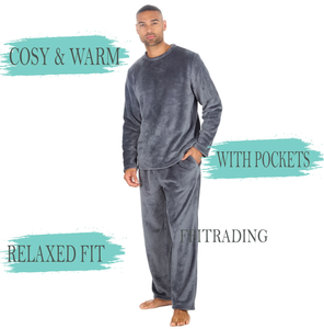 Factory couple fleece <strong>pyjamas</strong> sets long sleeve winter warm <strong>pyjamas</strong> pants <strong>men</strong> sleep lounge nightwear <strong>fluffy</strong> flannel nightsuit - Product Image 5