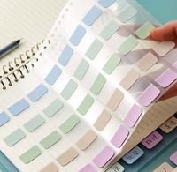 Etiqueta de página reutilizable para clasificación de archivos de cuaderno A5 B5 Etiquetas de aprendizaje de índice de color de hojas sueltas