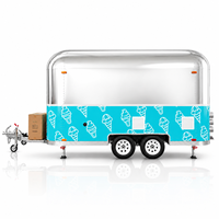 Station de bar mobile avec équipement complet, chariot multifonctionnel pour café et crème glacée, camion de restauration commercial pour les activités de rue en extérieur