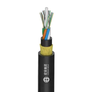 Cable de fibra óptica aérea para exteriores, totalmente dieléctrico, autoportante G652D, modo único, no metálico, cable de fibra de núcleo 48 96