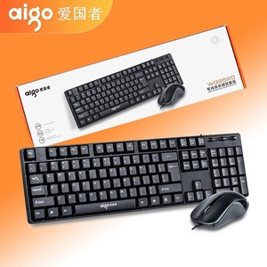 Aigo Wq9520 Wired <b>Keyboard</b> And Mouse Set For Desktop Office Home Use <b>Usb</b> Universal - Product Image 1