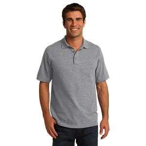 Bulk Plain Custom Logo Oversize Office Uniform Design Knit Pique Organic Cotton Polo T-shirt for Men