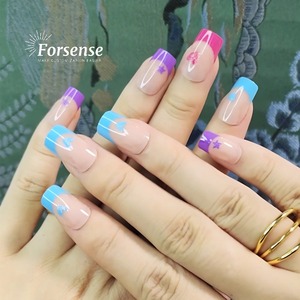 Nuevo diseño moderno para prensa de <span class=keywords><strong>uñas</strong></span> en <span class=keywords><strong>uñas</strong></span> <span class=keywords><strong>postizas</strong></span> desnudas cuadradas de longitud media color punta francesa mujeres bonitas pegamento en fabricante de <span class=keywords><strong>uñas</strong></span> - Product Image 2