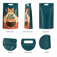 Sachet d'emballage personnalisé pour aliments pour animaux de compagnie, pochette refermable à fermeture éclair, résistant à l'humidité, pour chiens et chats, OEM ODM