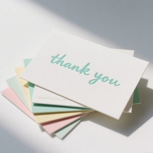 Tarjetas de Felicitación Empresariales Impresas a Todo Color, Tarjetas de Agradecimiento Ecológicas en Papel, Impresión Offset en Papel de Arte - Product Image 3