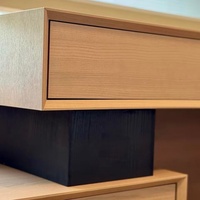 Bureau mural flottant personnalisé en bois avec tiroir, poignée dissimulée, meuble de rangement pour chambre et bureau, fabricant