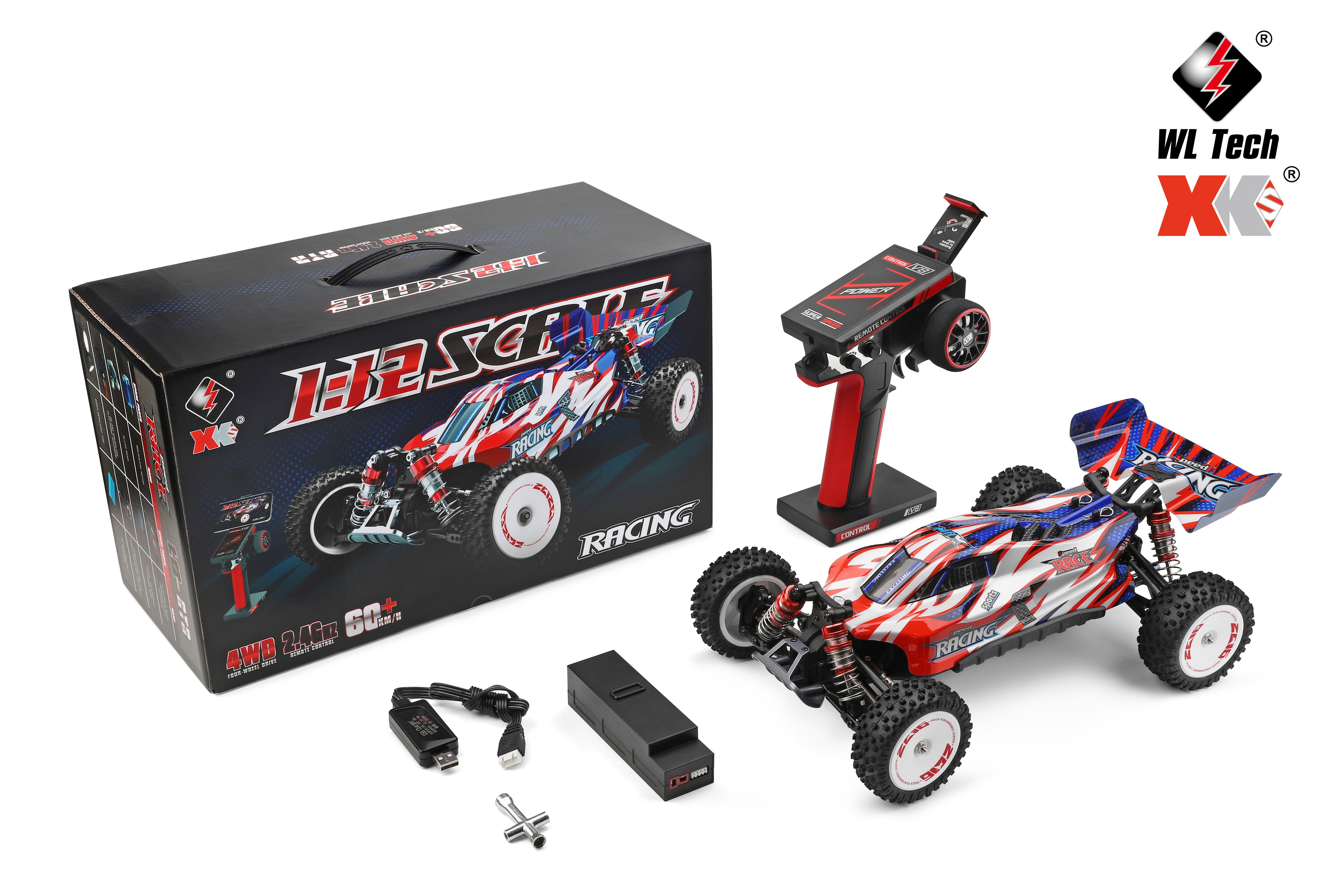 Carros RC Populares HOSHI WLtoys 124008 Brushless 3S 4WD
