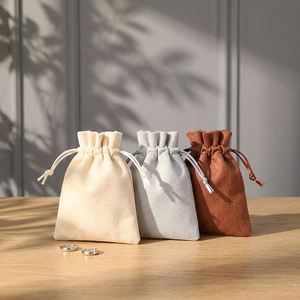 Double-sided Flocked Suede Cloth Bag Customizable Logo Jewelry Watch <b>Eyewear</b> Storage Pouch High-End <b>Accessory</b> Gift Packaging Bag - Product Image 1