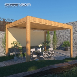 Bộ Hệ Thống Mái Vòm Sinh Vật Biển Pergola Vườn Hiện Đại Màu Sắc Có Thể Tùy Chỉnh Nhôm Ngoài Trời Louvered Khí Hậu Sinh Học Pergola - Product Image 1