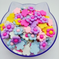 Fleur à cinq pétales bricolage crème colle résine accessoires à la main épingle à cheveux Crochet boucle Patch résine fleur pour la décoration