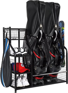 Étagère de rangement multifonction pratique en acier au carbone pour accessoires de fitness, sacs de <span class=keywords><strong>golf</strong></span>, chapeaux, <span class=keywords><strong>chaussures</strong></span> – Organisateur de présentation pour salle de sport - Product Image 5