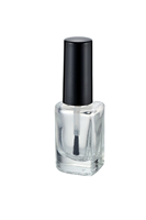 Envases de vidrio plano no transparente de 10 ml para esmalte de uñas, con tapa de rosca y brocha, estampado dorado, serigrafía, marca OEM, vacíos para aceite.