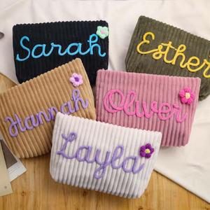 Uionen Personalized Custom-made Wool Name Cosmetic Bag for Portable <b>Toiletry</b> <b>Storage</b> and Travel/duty-free Use - Product Image 1