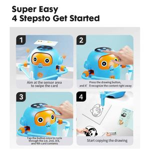 Juguete Robot de Dibujo Inteligente para Niños, Juguete Educativo Montessori de Pintura, Tarjetas de Aprendizaje, Reconocimiento de Inducción, Máquina de Dibujo Automática - Product Image 5