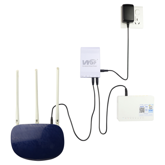 Mini Dc Ups 12v 2a Output Wgp Mini Ups 5v 9v 12v 10400mah Backup Lithio Battery MINI UPS for Router