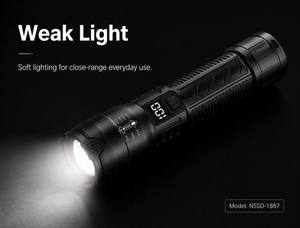 WOSEN XHP50 LED ลูกปัดปรับโฟกัสได้กันน้ำซูมอินเทอร์เฟซ USB จอแสดงผลดิจิตอลแบบชาร์จไฟได้บางเฉียบกลางแจ้งแบบพกพา - Product Image 5