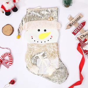 New Best-Selling Eco-Friendly Soft Polyester Fiber Christmas Stocking Candy & Gift Bags - Product Image 3