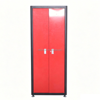Système de rangement de garage en acier OEM/ODM/OBM, armoire à outils modulaire robuste pour atelier, 2 portes, étagères réglables, design avec panneau perforé
