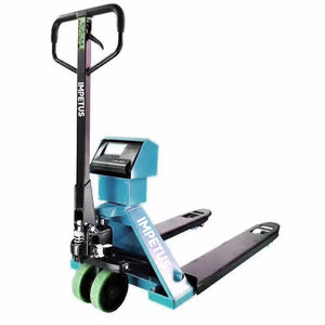 Eco Stainless Hand heber 1000kg Jack Antriebsrad Baugruppe Gewicht Waage Gabelstapler Hydraulische Start länge Hand paletten wagen - Product Image 4