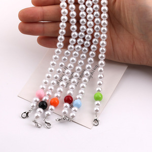 Cordón de Cadena de Perlas con Cierre de Langosta de Doble Cabeza de Resina Plástica, Accesorios de Joyería para Correa de Teléfono Móvil DIY, Colores Aleatorios - Product Image 2