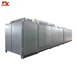 Transportador continuo de aire caliente Máquina secadora de yuca Secador de correa de malla
