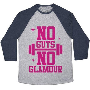 No Guts No Glamour Unisex Tri-Blend <b>Baseball</b> <b>Tee</b> - Product Image 1