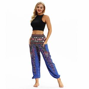 Pantalones de Yoga para Mujer con Estampado Digital al por Mayor, Pantalones de Yoga Anchos Estilo Harem Indio - Product Image 3