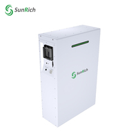 Baterai Lithium Lifepo4 Sunrich 16kwh 314ah yang Dipasang di Dinding Digunakan dalam Sistem Penyimpanan Energi Fotovoltaik