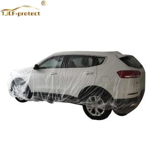 Couvre-<span class=keywords><strong>voiture</strong></span> en plastique jetable d'<span class=keywords><strong>hiver</strong></span> transparent personnalisé en matériau PE imperméable vente en gros - Product Image 1