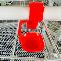 Nouvelle cage à poulets de chair de type H pour poussins, système d'élevage de poulets à manivelle avec fonctions de nettoyage du fumier