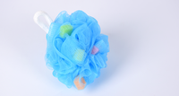 Éponges de bain colorées 40g, boules de douche en maille, éponge de lavage, nettoyant pour le bain