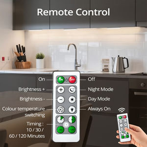 Luz para Armario con Base de Carga, Lámpara Bajo Gabinete con Sensor de Movimiento Recargable por USB, Luz Nocturna Inalámbrica Regulable con Control Remoto - Product Image 2