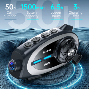 Q29ワイヤレスハンズフリーヘッドセットナイト音楽プレーヤーインターホンカメラオートバイヘルメットヘッドセット<span class=keywords><strong>2025</strong></span>新品 - Product Image 5