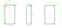 Boîtier de pédale d'effets de guitare en aluminium moulé sous pression 1590B de haute qualité 112x60x31mm pour l'électronique et les instruments