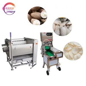 Máquina automática de procesamiento de yuca, máquina para pelar chips de yuca, precio de máquina para pelar yuca para pequeña escala