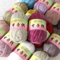 Kit Benang Kain Berkilauan untuk Rajutan Tangan, Sandal, Topi, Viscose, Polyester, Akrilik, 43 Warna Campuran, Grosir