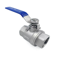 Vanne à boisseau sphérique filetée en acier inoxydable deux pièces DN15-DN50, régulateur de pression d'eau manuel OEM 16/25MPa, garantie 1 an