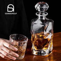 Decantador de Lujo para Whisky, Botellas de 700 ml y 750 ml, Botella Plana para Champán, Vodka, Cerveza, Whisky, Vaso Mezclador y Decantador