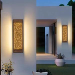Lampe murale extérieure en cristal LED de style minimaliste pour l'installation sur mur extérieur, couloir, jardin, lampe murale extérieure IP65 - Product Image 3