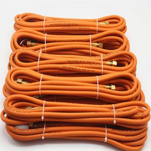 15 mètres BSP raccord femelle à gauche 1/4 pouces-30 ~ + 80 degrés ensemble de tuyau de gaz GPL en caoutchouc orange - Product Image 3