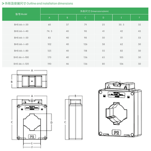 Transformador de Corrente de Núcleo Dividido para Medição de Energia de Precisão Classe 0.5S, com Barramento de Cobre CT BH-0.66, Certificação CE, Saída 5A/1A - Product Image 4