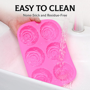 Best Sellers <b>Silicone</b> <b>Baking</b> Molds Rose Flower Birthday Cake Bread Tart Flan Food Grade Dishwasher Safe Oven Safe - Product Image 5