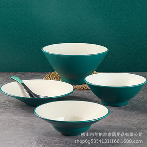Tazón de ramen japonés creativo, tazón de sopa de fideos, tazón de melamina comercial, tazón de fideos para restaurante, tazón de fideos instantáneos, tazón con forma de sombrero - Product Image 1